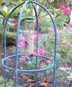 12 Inches Tube Bird Feeders for Outdoors Hanging, 4 Feeding Ports, Hard Plastic Bird Feeder Outdoor Weatherproof and 4 Inch Steel Hanger, Wild Bird Feeders, Finch Feeder, Bird Feeders Outside Hanging 1 4 Ports 35 81W6i UZmoL