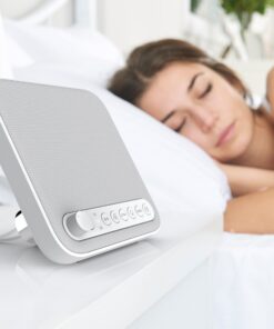 Pure Enrichment® WAVE™ Premium Sleep Therapy Sound Machine with USB Charger - Seamless Looping with 6 Soothing All-Natural Sounds, & Auto-Off Timer - Easily Portable for Travel (White) Patented Design White 28 81W6lmjzKfL 2