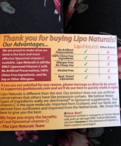 Lipo Naturals Liposomal Vitamin C 1000mg Liquid (30 Doses) - Natural Formula Immunity + Energy Support - Vegan, China-Free (15oz / 443ml) 1 16 81W766Ln49L