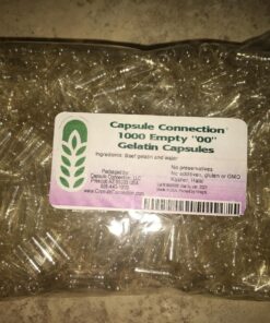 Capsule Connection USA-Made 1000 Bulk Wholesale Empty Clear Gelatin Capsules,"00" Size, 1000 Count (Pack of 1) 33 81W8ItOiGKL