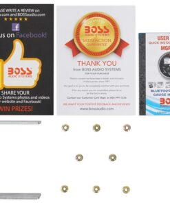 BOSS Audio Systems MGR350B Marine Gauge Stereo System - Digital Media MP3 Player, Bluetooth Audio Head Unit, No CD Player, USB, AM/FM Radio Receiver, Weatherproof MGR350B Receiver 37 81W8MtAWyjL