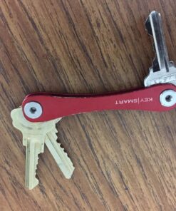 KeySmart Key Holder for Keychain Key Ring - Compact Key Organizer Key Chain Key Case, Minimalist Pocket-Sized EDC Keychain, Loop Piece for Car Fobs, Expandable (up to 14 Keys, Red) 43 81WAUv6rZQL