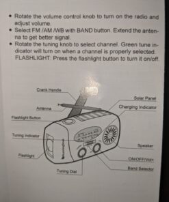 Emergency Hand Crank Radio with LED Flashlight for Emergency, AM/FM NOAA Portable Weather Radio with 2000mAh Power Bank Phone Charger, USB Charged & Solar Power for Camping, Emergency 33 81WAyPwKML