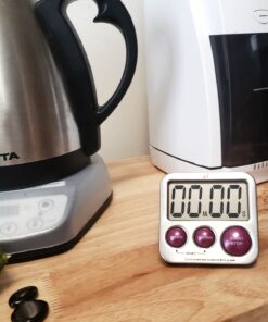 Elegant Digital Kitchen Timer Stainless Steel - Plumberry - Strong Magnetic Back - Kickstand - Loud Alarm - Large Display - Auto Memory - Auto Shut-Off - Model eT-24 (Plumberry) by eTradewinds 25 81WBwJhgAjL