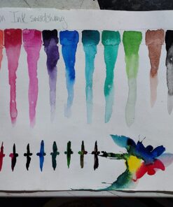 Dr. Ph. Martin's Bombay India Ink (Set 1) Ink Set, 1.0 oz, Set 1 Colors, 1 Set of 12 Bottles 28 81WCG2z KnL