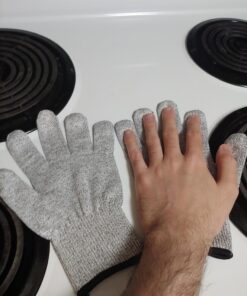 Dowellife Large Grey Protective Gloves with Cut Resistance, Machine Washable Large (Pack of 1) Original 31 81WCNSrTjWL