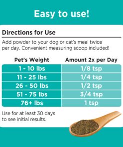 Solid Gold SeaMeal Multivitamin for Cats & Dogs - Kelp Powder Cat & Dog Supplement - Omega 3 & Digestive Enzymes for Skin & Coat, Gut + Immune Support - 1 LB 31 81WCSLn6IwL 1