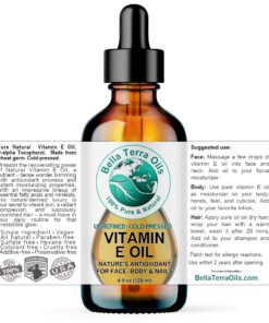 Alternative view of Bella Terra Oils - Organic Vitamin E Oil 4 oz - Strongest Concentration of Natural Organic Vitamin E, D-Alpha Tocopherol Rich, Perfect for Nourishing Your Face and Body 4 Fl Oz (Pack of 1)