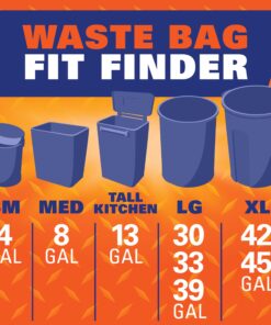 Hefty Strong Large Trash Bags, 30 Gallon, 74 Count 74 Count (Pack of 1) 24 81WDv4VcByL