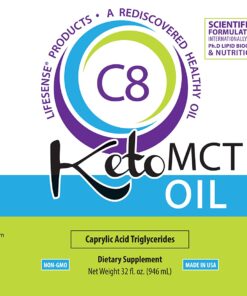LifeSense C8 MCT Oil Keto Friendly - Caprylic Acid Triglycerides Sourced from Coconut Oil, proven in 2022 clinical trial to increase betahydroxybutyrate (BHB), Made in USA by PhD Nutrition, 32 oz 14 81WEHb2 JL