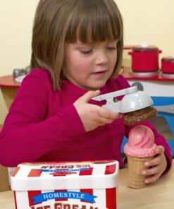 Melissa & Doug Scoop and Stack Ice Cream Cone Magnetic Play Set, Multicolor - Pretend Food, Ice Cream Toy For Toddlers And Kids Ages 3+. 21 81WFS5AVBPL 2