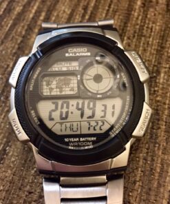 Casio Men's AE1000WD-1AVCF Silver-Tone Digital Watch 33 81WHU4x8y9L