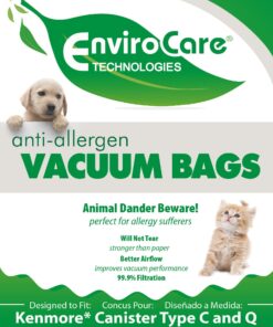 EnviroCare Replacement Allergen Vacuum Cleaner Dust Bags designed to fit Kenmore Canister Type C or Q 50555, 50558, 50557 and Panasonic Type C-5 3 pack 11 81WHbxJMPgL