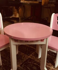 Emily Rose 18 Inch Doll Kitchen Table and 2 Chair Dining Set | 18-in Doll Furniture Accessory - Butterfly Theme 29 81WHwg0Ph3L