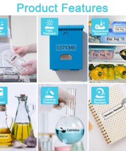 NineLeaf 1 Pack Compatible for DYMO D1 45010 S0720500 Black on Clear 12mm 1/2'' x 23ft Label Tape Refill Work in DYMO LabelManager 160 210D 260P 280 360D 420P 450D Wireless PnP 500TS 450 Label Maker 10 81WIR5zMKrL