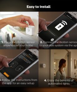 Philips Hue Smart Motion Sensor (Installation-Free Exclusive for Philips Hue Lights), White, Model:473389 29 81WIxY8j9gL