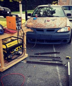 Goplus 110V MIG 130 Welder Flux Core Welding Machine, No Gas Welding Machine with Electrode Holder Face Shield (Orange) 71 81WJs59tnTL