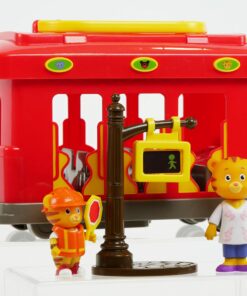 Daniel Tiger's Neighborhood Deluxe Electronic Trolley Vehicle with 2 Songs, 12 Phrases, Sounds & Light! Daniel & Mom Tiger Figures Included, For Ages 3+ 37 81WKeiri5qL 1