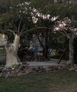 Brizled Solar String Lights, 2 Pack Each 66ft 200 LED Solar Fairy Lights, 8 Modes Outdoor Solar Fairy Lights String with Memory, Waterproof Solar Twinkle Lights for Christmas Garden Party, Warm White 40 81WMg3hhXhL