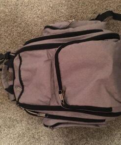 Mancro Diaper Bag Backpack, Large Multifunction Waterproof Travel Baby Changing Bag for Dad Mom with 4 Insulated Pockets and Stroller Straps, Maternity Baby Bag for Boys Girls, Grey Austere Grey 82 81WNXCbBUL