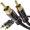 CableDirect – 3ft RCA/phono cable, 2 × 2 plugs, stereo audio cable, practically break-proof & flawless sound quality (coaxial cable, subwoofer/amp/HiFi & home cinema/Blu-ray, analog & digital) 3 feet 14 81WOrKQXCWL 1