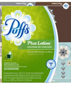 Puffs Plus Lotion Facial Tissues,4 count,pack of 6 Cubes 25 81WP5u9DeL
