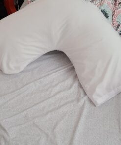 DMI Body Pillow, Side Sleeper Pillow and Pregnancy Pillow with Contoured Support to Eliminate Neck, Back, Hip, Joint Pain and Sciatica Relief with Removable Washable Cover, Firm, U Shape Neck Pillow Half Body Pillow 46 81WRxWVtZZL