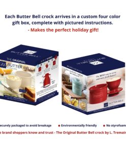 Butter Bell - The Original Butter Bell crock by L Tremain, a Countertop French Ceramic Butter Dish Keeper for Spreadable Butter, Matte Black BB-NITE 15 81WS9YP7O4L 1