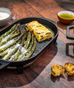 ooni Cast Iron Grizzler Plate - Griddle Cast Iron Pan - Cast Iron Cookware with Removable Handle - Cast Iron Griddle - Pre-Seasoned Oven Safe 14 81WSD8sRKBL