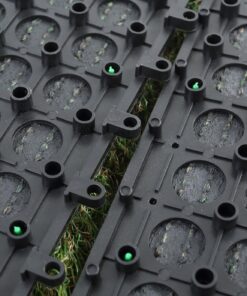 GOLDEN MOON Turf Grass, Artificial Grass, Tile Interlocking and Self-Draining Mat for Patio, Indoor Outdoor, 1x1 ft, 1.5 in Pile Height, 9 Pack 9 Tiles(9 sq ft) 31 81WUAoEJuxL