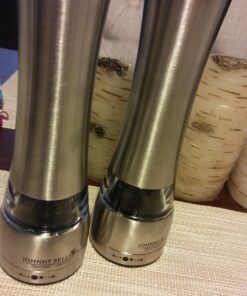 Premium Stainless Steel Salt and Pepper Grinder Set - Pepper Mill and Salt Mill, Spice Grinder with Adjustable Coarseness, Ceramic Rotor, Tall Salt and Pepper Shaker, Brushed Stainless - Free eBook 38 81WUTe3CGFL