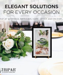 Tripar 4-Inch Metal Gold Plated Square Book Holder/Stand, Wire Mini Easel, Small Photo Stands for Table, Display for Picture Frames, Plaques, & Plates 1 19 81WUZjyYvL