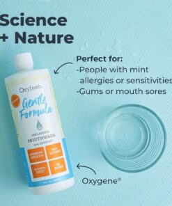 Oxyfresh Gentle Formula Unflavored Mouthwash – Perfect for Ultra Sensitive Gums & Teeth – No Mint, Zero Alcohol, Flavor Free – Fresh Breath. 16 oz. 12 81WWVikggpL