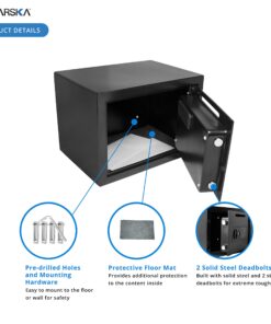 Alternative view of Barska AX11934 Compact 0.57 Cubic Ft Digital Multi-User Keypad Security Business Depository Drop Safe with Front Load Drop Box for Money, Cash & Mail Lock Box Compact Drop Slot