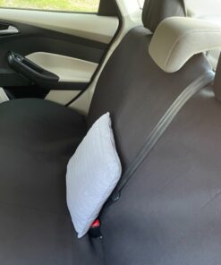 FH Group Car Seat Covers Full Set Cloth - Universal Fit Automotive Seat Covers, Low Back Front Seat Covers, Solid Back Seat Cover, Washable Car Seat Cover For SUV, Sedan And Van Black BLACK Seat Covers 62 81WaAqvp1L