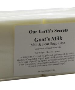 Our Earth's Secrets Goats Milk - 2 Lbs Melt and Pour Soap Base Unscented 2 Pound (Pack of 1) 25 81Wb3nJiOVL