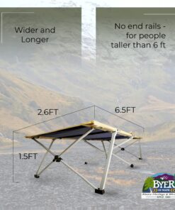 BYER OF MAINE Easy Cot - Extra Large Folding Cot - Heavy Duty Cot for Indoor and Outdoor Use - Cot Bed for Adults - 78”L X 31”W X 18”H - 330 lb Capacity 1 14 81WcJBSbMjL