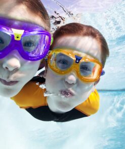 Aquasphere SEAL Kids (Ages 3+) Swim Goggles, Made in ITALY - Wide Vision, Comfort, E-Z Adjust, Anti Scratch & Fog, Leak Free Clear Lens / Violet 14 81WcRYGzGiL