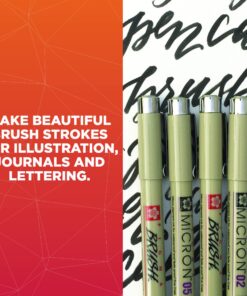 SAKURA Pigma Micron Brush Pens - Archival Black and Colored Ink Pens - Pens for Writing, Drawing, or Journaling - Black and Assorted Colored Ink - Brush Nibs - 8 Pack 8 Color Set Colors May Vary 27 81Wcp6rptmL