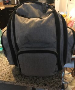 Mancro Diaper Bag Backpack, Large Multifunction Waterproof Travel Baby Changing Bag for Dad Mom with 4 Insulated Pockets and Stroller Straps, Maternity Baby Bag for Boys Girls, Grey Austere Grey 98 81WdLaJPoLL