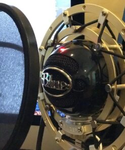 Logitech for Creators Blue Snowball USB Microphone for PC, Mac, Gaming, Recording, Streaming, Podcasting, Condenser Mic with Cardioid and Omnidirectional Pickup Patterns, Stylish Retro Design – Black Gloss Black 112 81WdN5Rip8L