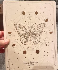 Law of Attraction Planner - Undated Deluxe Weekly, Monthly Planner, a 12 Month Journey to Increase Productivity & Happiness - Life Organizer, Gratitude Journal, and Stickers B5 Size Vanilla Butterfly Moon 36 81WdUyi0f2L 1