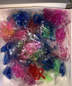 Adorox 72 Pieces Vinyl Glitter Sticky Hands Party Favor Birthday Gifts Toys Goodies (1 1/4" Long) 47 81WebeBiUTL