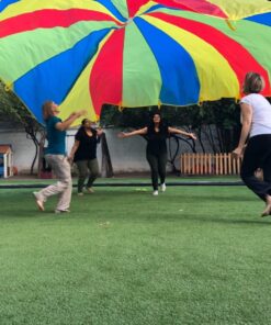 Sonyabecca Parachute, Play Parachute 10ft 12ft 16ft with 12 Handles 20ft 24ft with 16 Handles for Kids Cooperation Group Play 27 81WfEU4HK7L