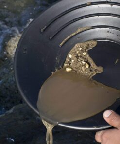 SE 14 Inch Gold Panning Pan - Three Riffles for Easier Mining and Prospecting, Black, 4 Pack 7 81WfQ04eonL