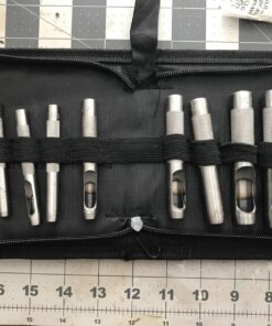 SE Heavy-Duty 12-Piece Hollow Leather Punch Set - High Carbon Steel, Machined Grip, 1/8" to 3/4" Sizes - Includes Zipper Pouch for Gasket, Leather, and Light Metal Work - 791LP 17 81WgG2ulrgL
