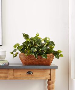 Nearly Natural 15in. Pothos Ledge Plant (Set on Foam) Silk Plant,Green 33 81WgJOVXy1L