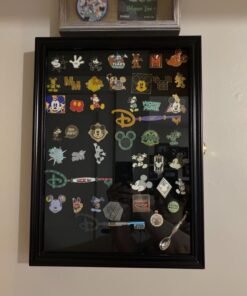 Large 19"X 14" Pin Display Case Medal Shadow Box with 98% UV Protection for Military Medals, Beach Tags, Jewelry Pins, Pin Gift, Insignia Ribbons, Pin Collectibles Black Finish 41 81WgQmi1qWL