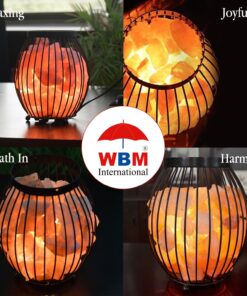 Himalayan Glow 1345 Oval Style Basket Night Salt Lamps, 7-9 Pounds Oval Style Metal Basket 33 81WgnqbMh0L