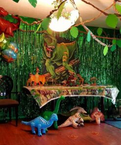 Beistle Jungle Trees Wall Backdrop, 4’ x 30’ – Photo Backdrop, Easy to Adhere Wall Covering, Tropical Party Decorations, Jungle Party Decorations, Greenery Backdrop, Party Decor 35 81Wi6JLdYL